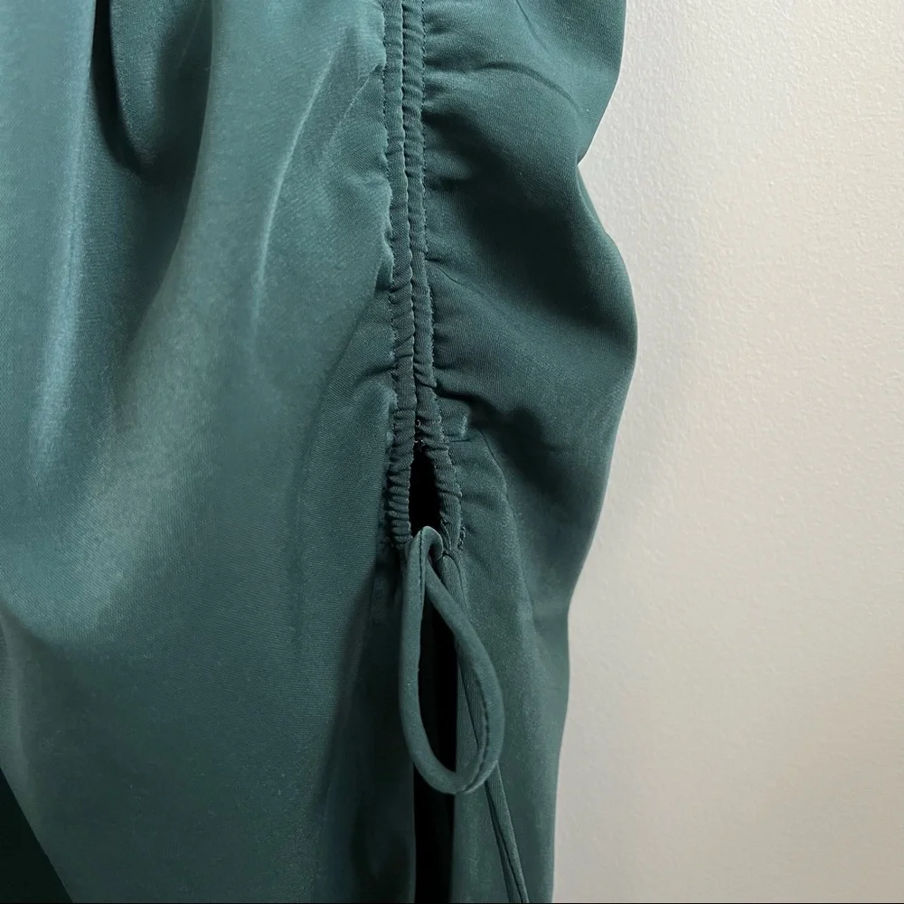 Superdown Sarah Side Tie Dress in Forest Green Small *please note condition - Picture 3 of 11